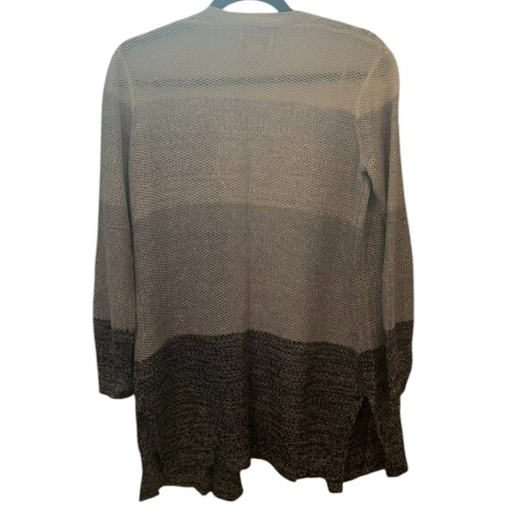 Women's Christian Siriano Open Front Linen Striped Cardigan Size XS - Picture 2 of 3